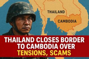 THAILAND CLOSES BORDER TO CAMBODIA OVER TENSIONS, SCAMS