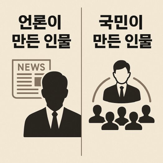 언론이 만든 인물 국민이 만든 인물