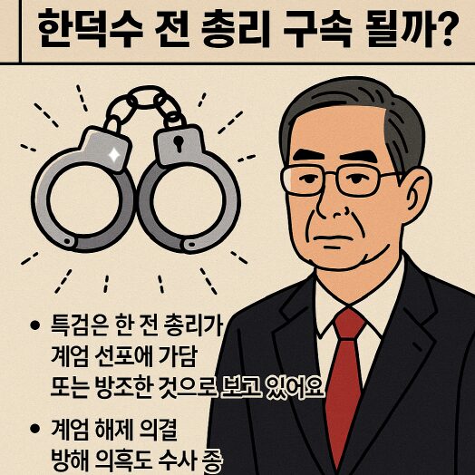 한덕수 전 총리 구속될까?