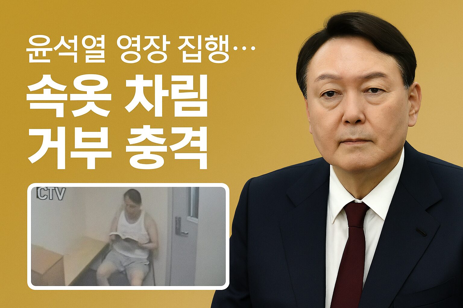  윤석열 영장 집행 속옷 차림 거부 충격