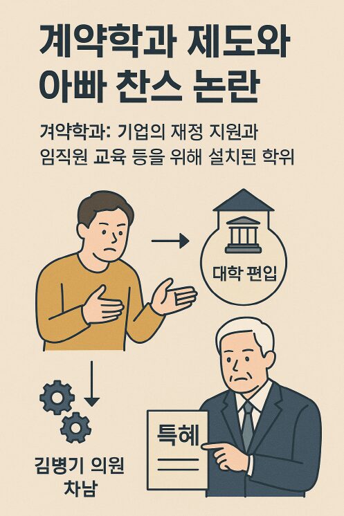 계약학과 제도와 아빠 찬스 논란 설명 이미지