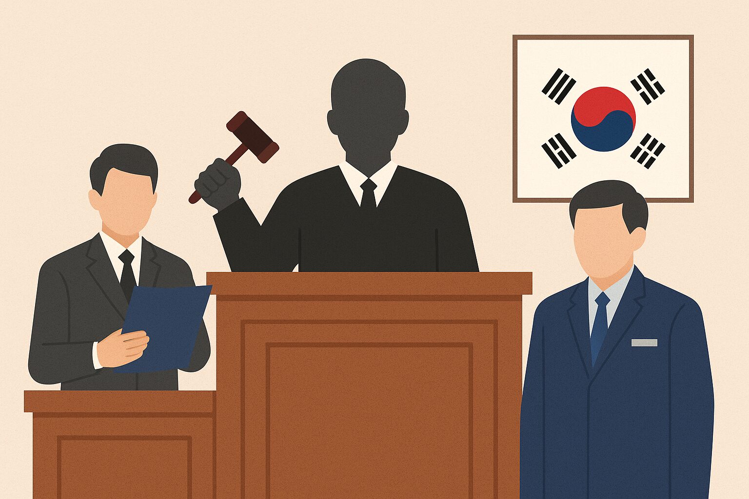 대법원, ‘내란 특별법’에 제동…사법부 독립 vs 국민의 뜻 2 대한민국 법정 장면, 판사와 검찰 그리고 피고인