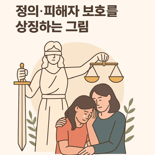 조국혁신당 성폭력 사건 정리 3 피해자 보호를 상징하는 그림