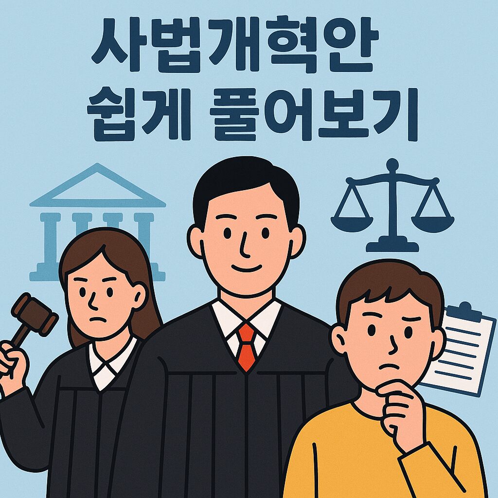 사법개혁안 쉽게 정리 1 사법개혁안 쉽게 알아보기 일러스트