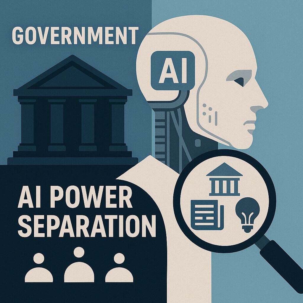 “AI 빛이 사회 전체를 고르게 비추는 공정성을 상징한 일러스트”