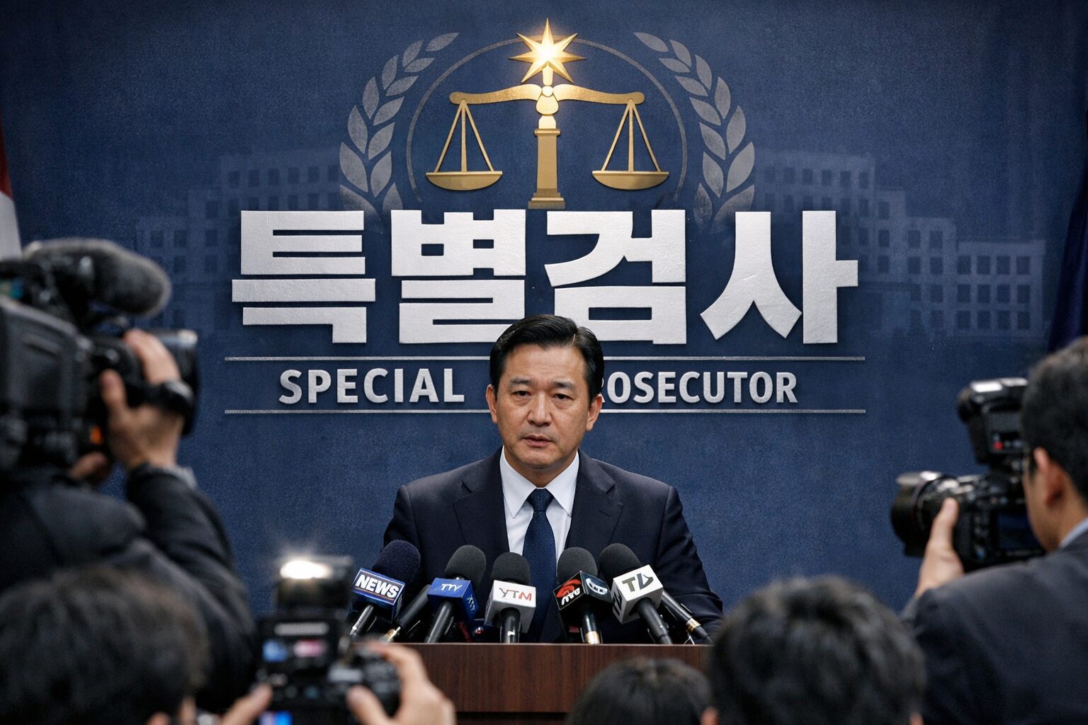 특별검사 기자회견 장면