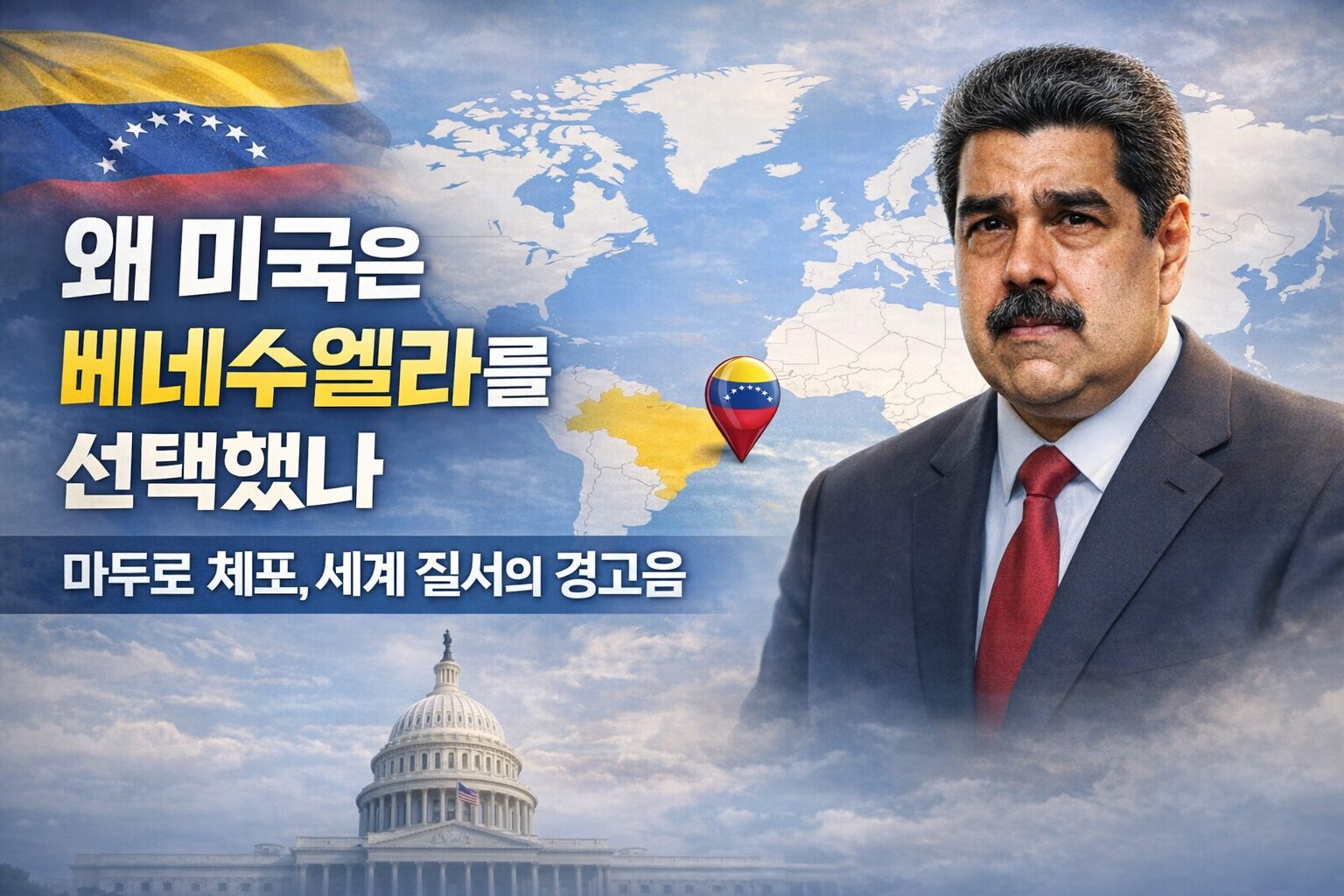 미국이 베네수엘라를 선택한 이유와 마두로 대통령 체포를 다룬 뉴스 썸네일