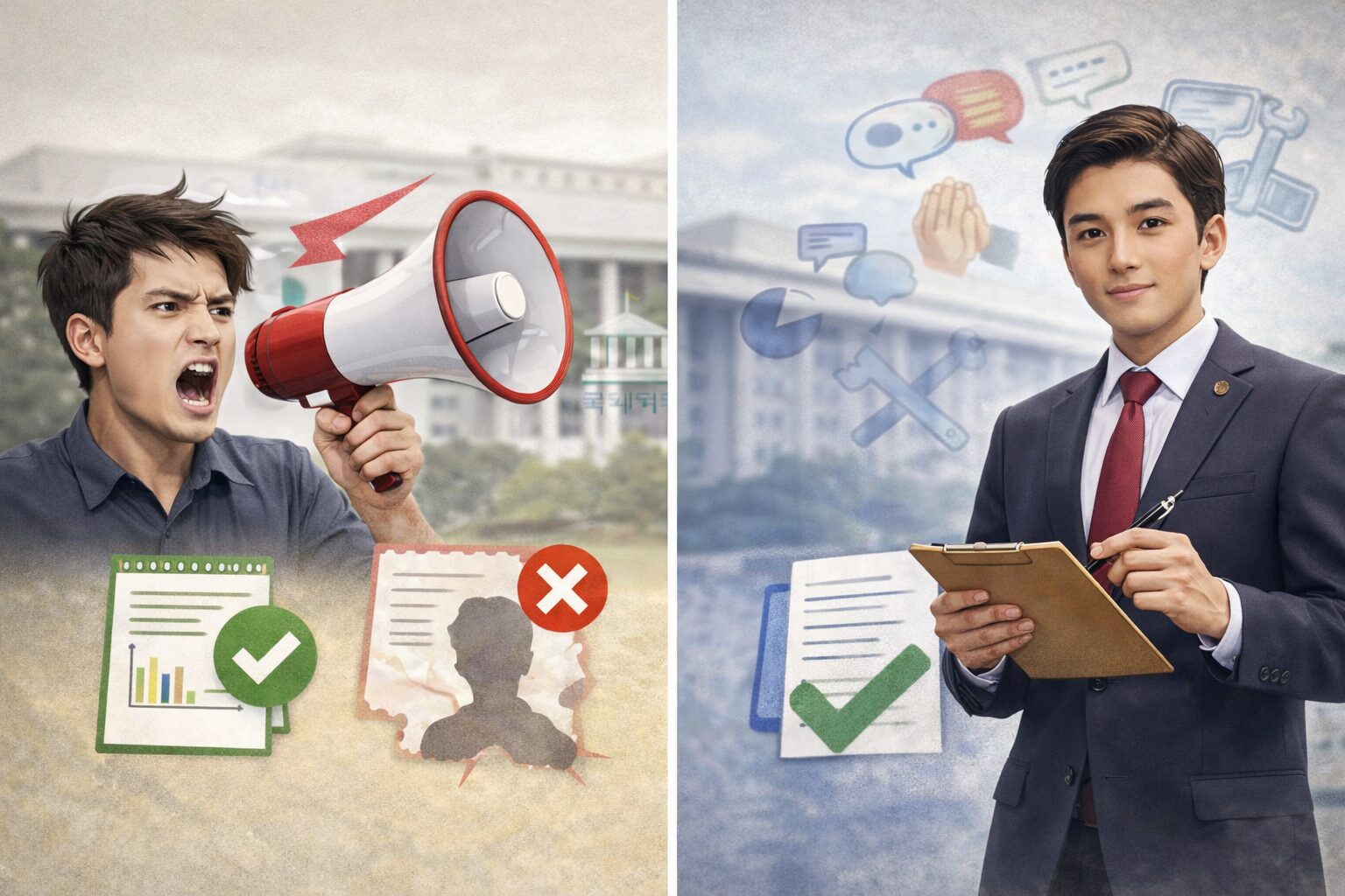 배현진 페이스북 아이 사진 논란 정리|이혜훈 비판 글 이후 무슨 일이 있었나 1 국회의원에 대한 비판과 그에 대한 바람직한 대응 방식을 대비해 표현한 현실적인 이미지